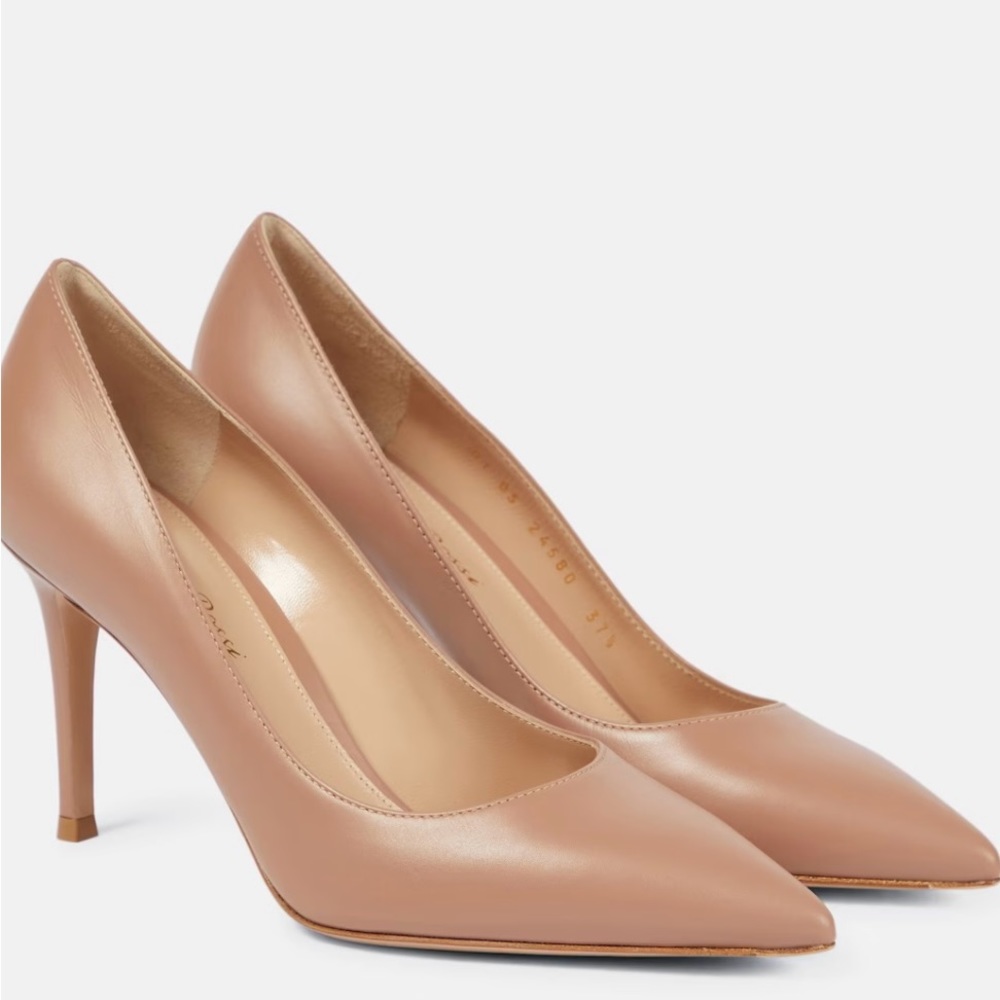 GIANVITO ROSSI, Gianvito 85 leather pumps, excellent condition, worn 1x